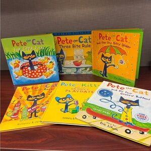 Pete the Cat Collection: 6 hardbound books + New Spring Coloring Activity Book